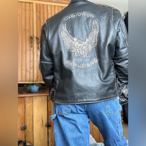 Vintage Keleher’s live to ride 🦅 ride to live authentic leather jacket.Size XL. - Picture 7 of 9
